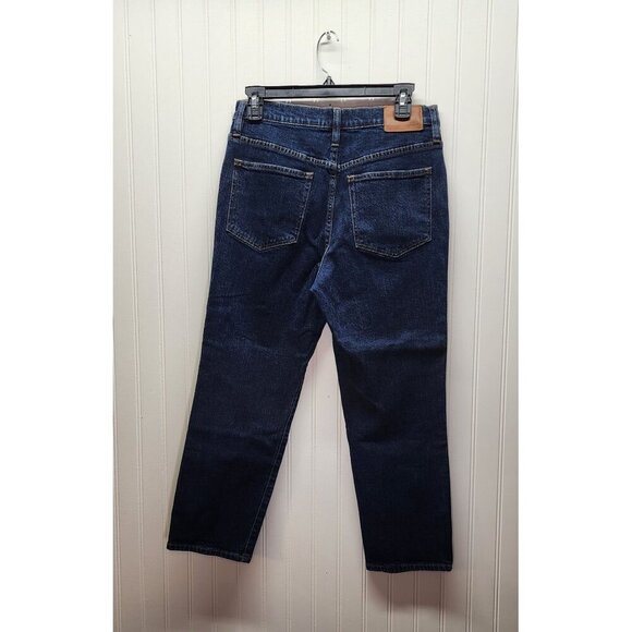J.Crew Womens Denim Blue cropped Jeans Mid-Rise Straight-Leg Size 28P - Picture 6 of 9